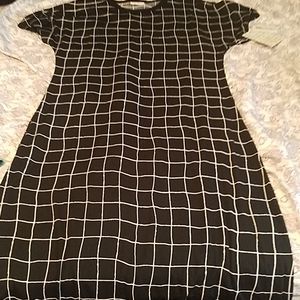 Lularoe Maria Black and White Checked